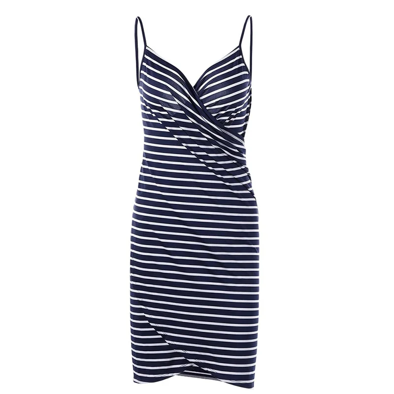 

2021 Top Sell S-5XL Stripe Sling Swimsuit Beach Cover Up,Beach Dress Summer
