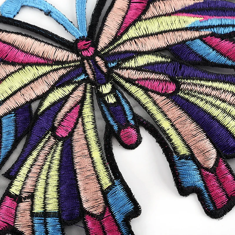 Вышивка Бабочка Оптовая компьютерная вышивка на заказ одежда аксессуары патч