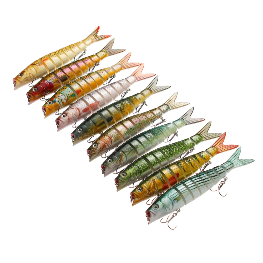 

3D Eyes Lifelike Eyes 8 Segment Plastic Hard Crank Bionic Bait Fishing Lure Crucian Carp Treble Hooks