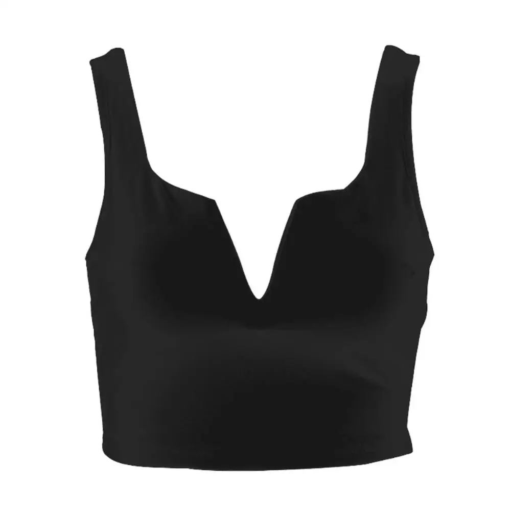 Женский сексуальный топ на бретелях однотонный без рукавов футболка с глубоким