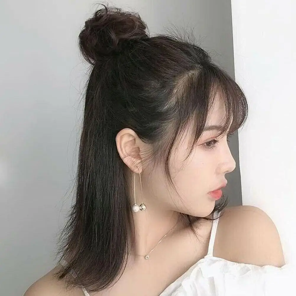Женский стиль полупричудливый пучок с зажимом натуральный парик пушистые