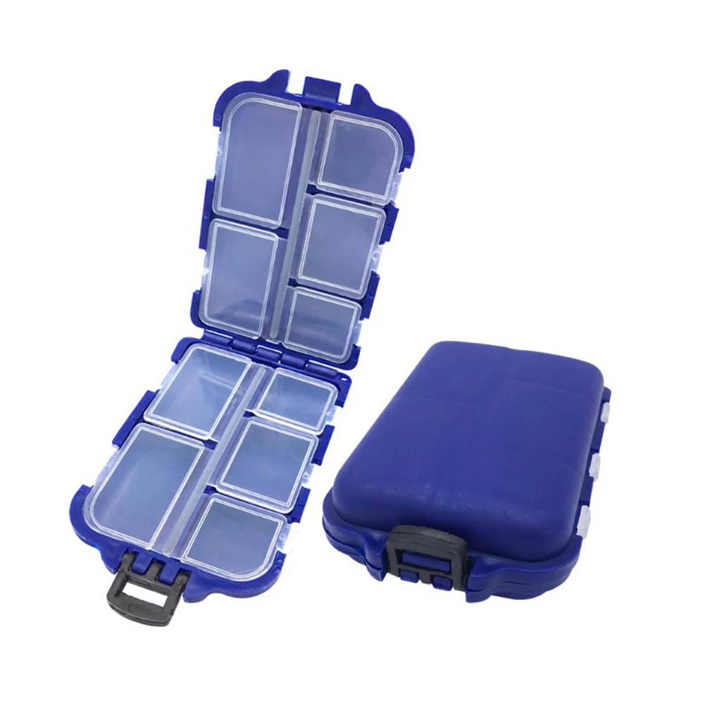 

Fishing Lure Box 10 Compartments Bait Hook Storage Box Case Fishing Tackle Spoon Hook Bait Pouch Pesca Fishing Accessories