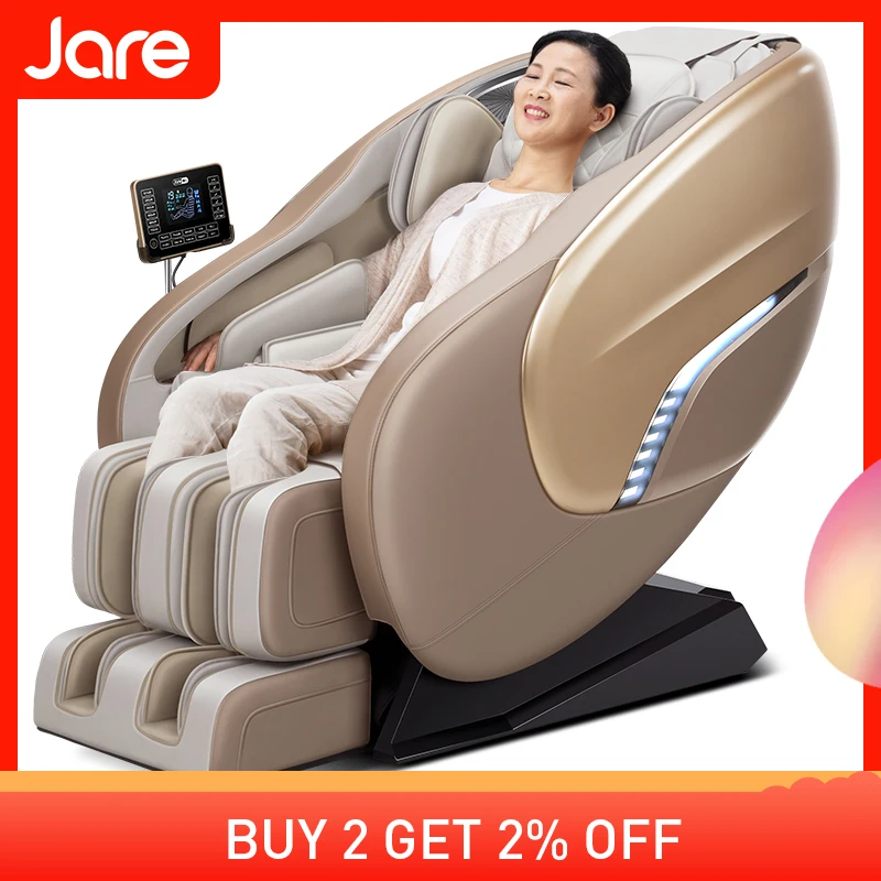 Jare X8 Display Lcd Remote Control Luxury 4D Foot Spa Factory Price Kneading Shiatsu Blue-Tooth Full Body Massage Chair