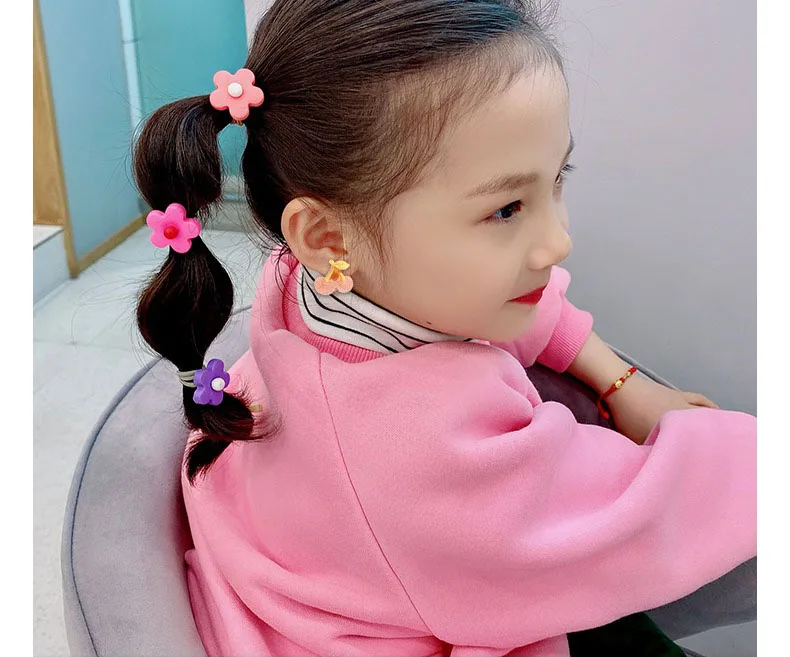 Полимерные серьги-клипсы в форме цветка животного фруктов для девочек детей