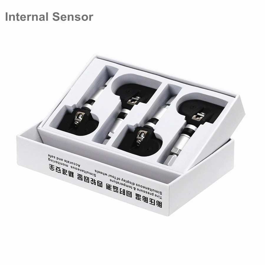 

Wireless Bluetooth 4.0 4pcs TPMS Sensor Tire Pressure Monitor System For Mobile Phone APP Display Low Energy Alarm In/External