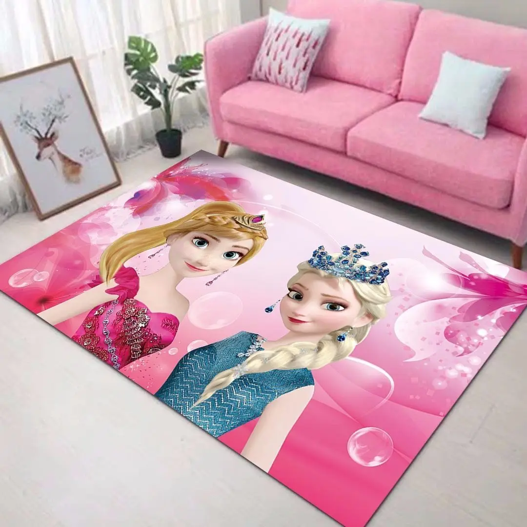 

Disney Frozen Aisha Anna Flannel Carpets For Kids Bedroom Game Mat Floor Mat Bathroom Mat Door Mat Doormat Anime Rugs Carpet