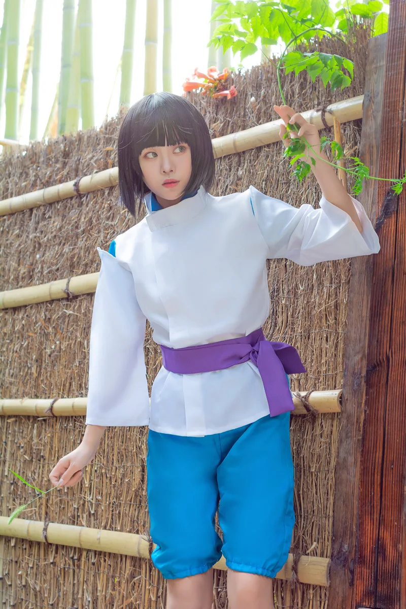Аниме Унесенные призраками Sen to Chihiro no Kamikakushi белый дракон Haku Nigihayami Kohakunushi униформа косплей костюм для вечеринки