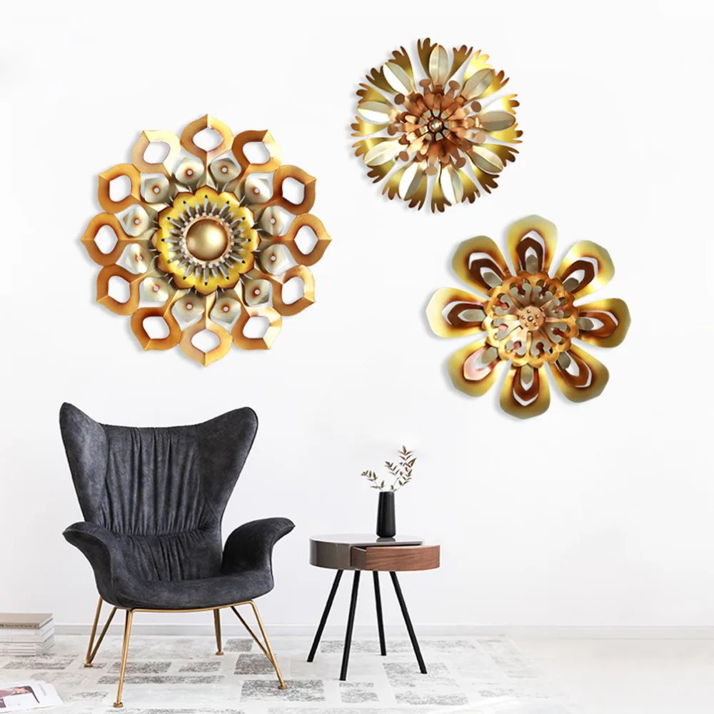Кованая Железная 3D наклейка цветочный узор настенная Декор металлическое
