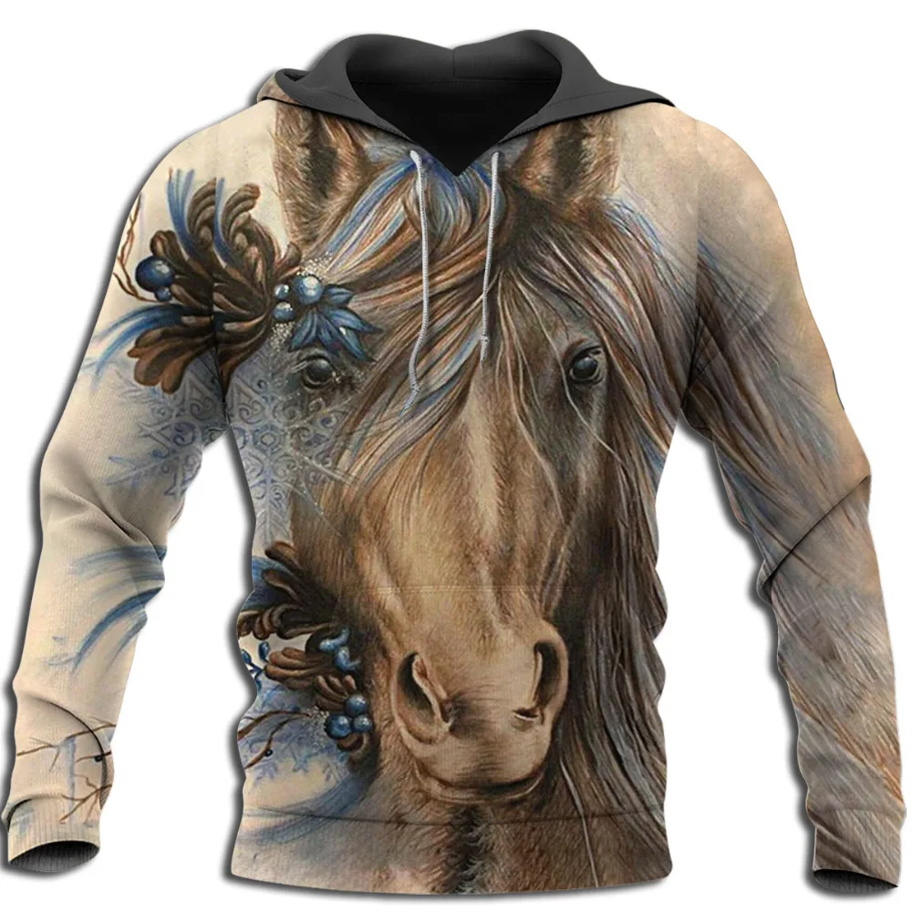 

3D Beautiful Horse Printed Hoodie Men Women Harajuku Casual Sweatshirt Fashion Hip Hop Jackets