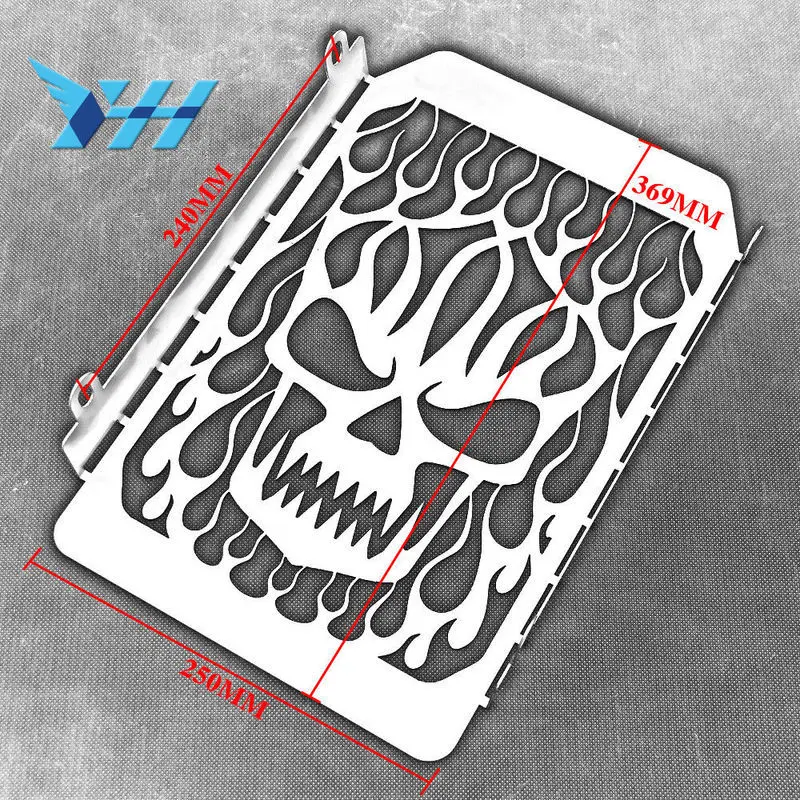 Хромированная решетка радиатора с черепом из нержавеющей стали для Kawasaki Vulcan VN