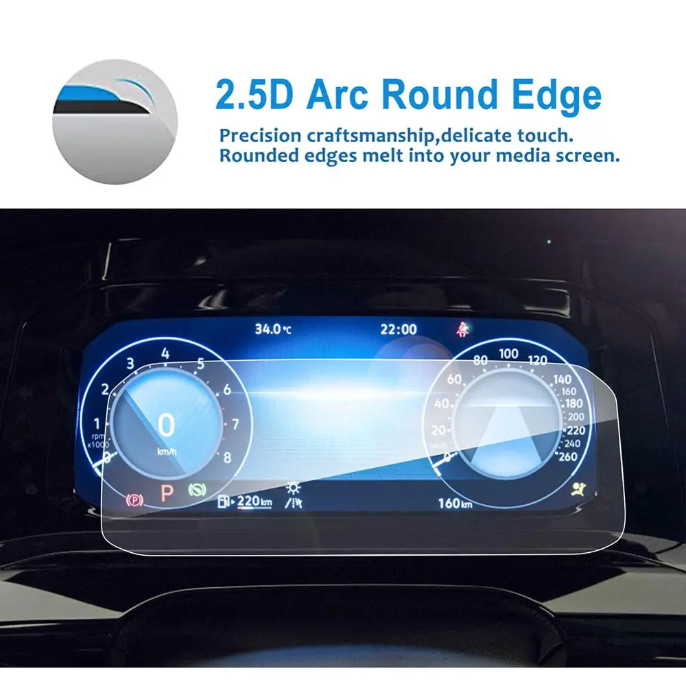 lfotpp car screen protector for golf mk8 10 25 inch 2019 2020 vehicle lcd instrument display auto interior accessories 238108mm free global shipping