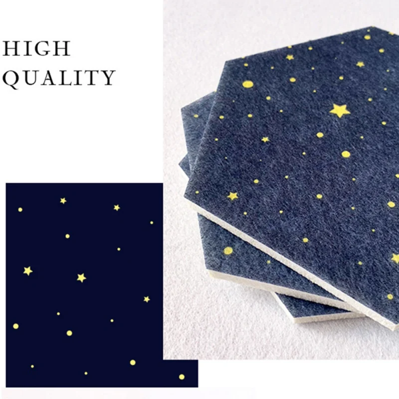 19 x 22cm Felt Hexagon Starry Sky Background Board DIY Puzzle Photo Household Message Home Decoration Salon | Дом и сад