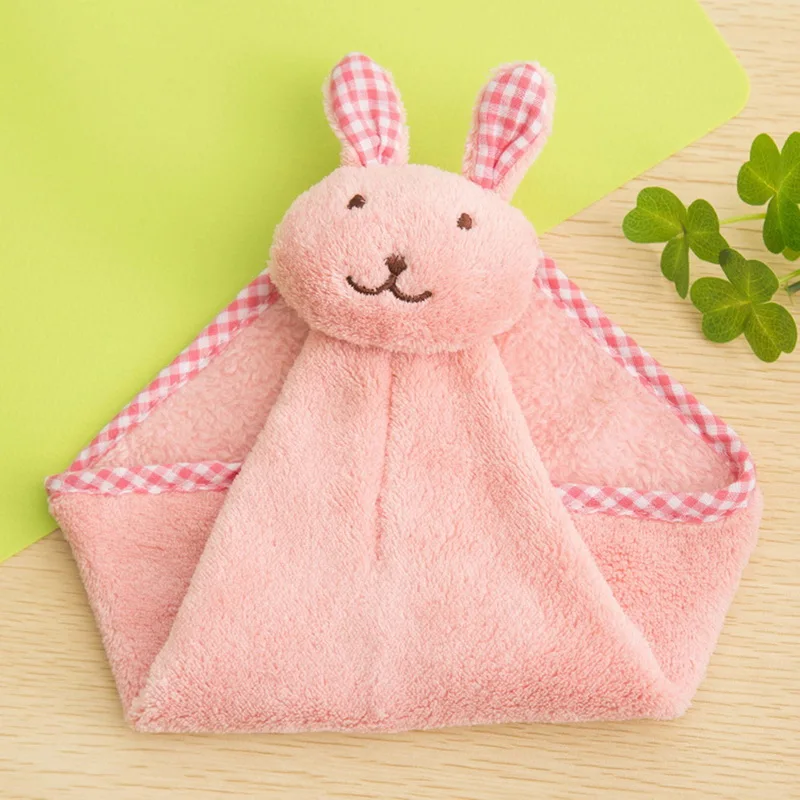 1 шт. детское полотенце для рук коралловый бархатный мультяшный Кролик плюшевая