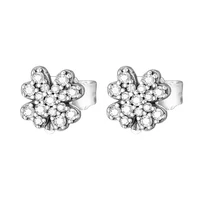 flower leaf silver earrings s925 silver ear studs hoop earrings for women silver drop earring jewelry girl lady woman gift
