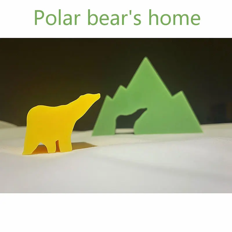 

Polar bear theme shape candle mold iceberg shape design candle silicone mold molds for candle diy handmade candle making