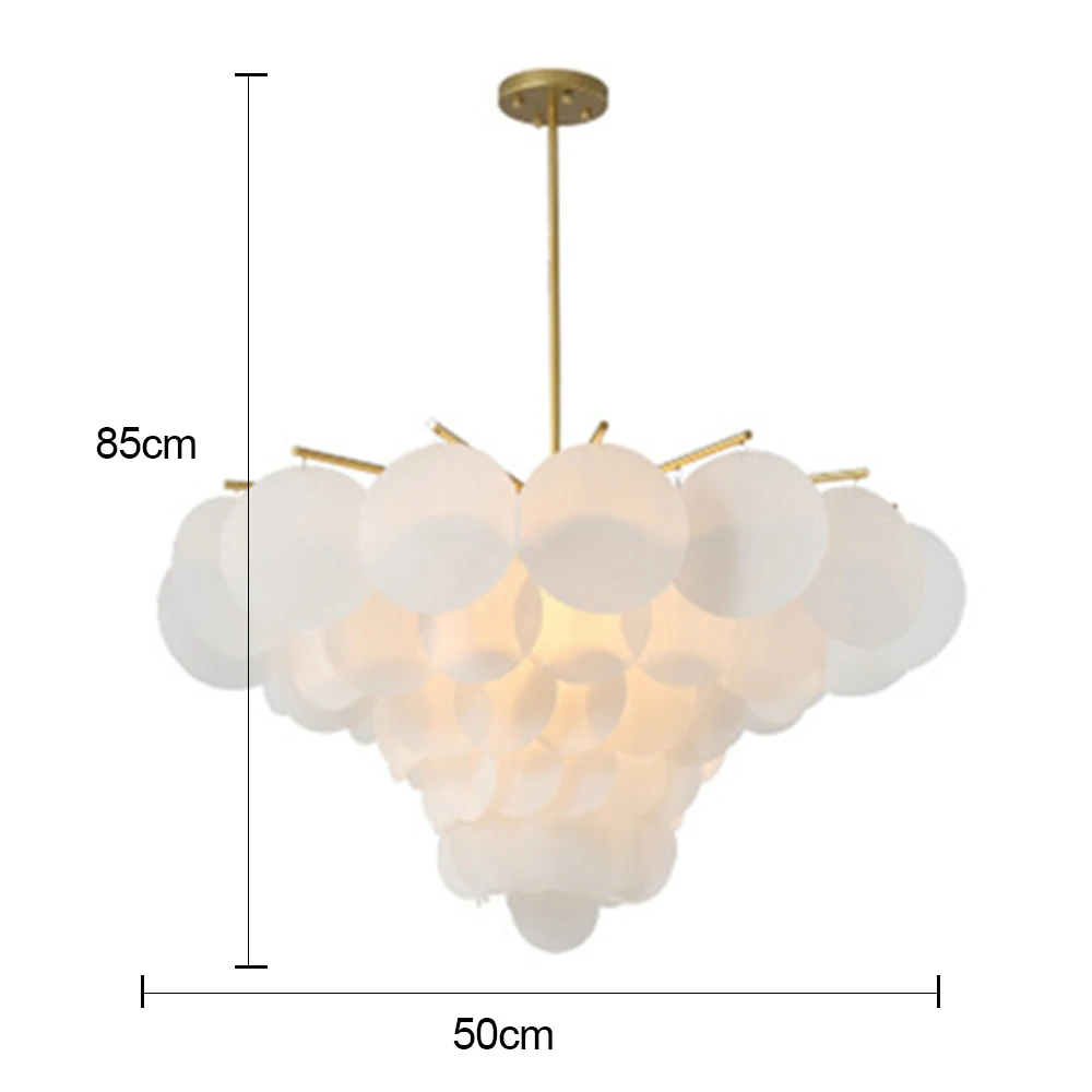 

Pendant Lamp Light Art Deco Romantic Lighting 1 Ins Glass Cafe Dinning Living Room Modern Nordic El Restaurant White Gold Plate