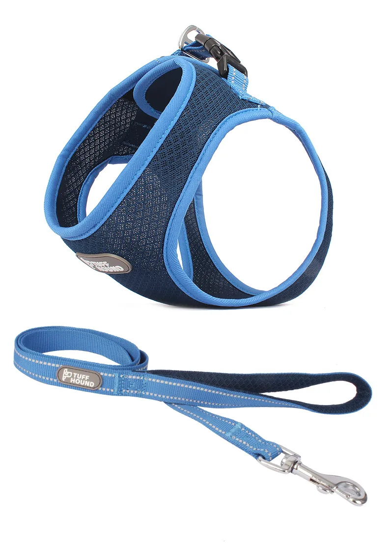 

Polyester Vest Harness Leash Breathable Mesh Vest Dog Harness Collar Chest Strap Leash Harnesses With Traction Rope ZA487