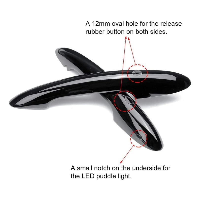 2 шт. автомобильный Стайлинг внешние глянцевые яркие черные дверные ручки чехлы