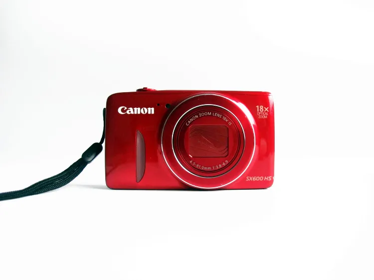 Бывшая в употреблении цифровая камера Canon PowerShot SX600 HS 16 МП (красный/черный/белый) 18x