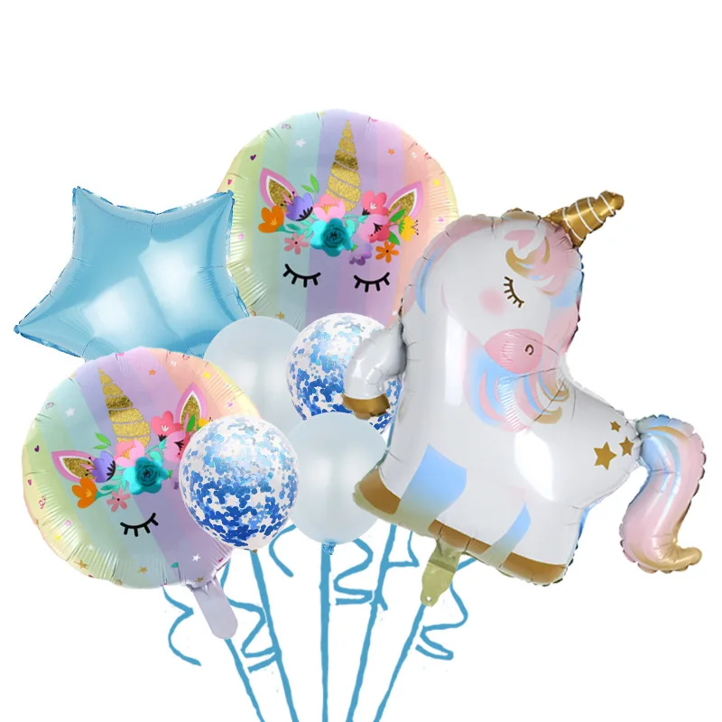 Набор воздушных шаров в виде единорога ресниц Детские шары на день рождения
