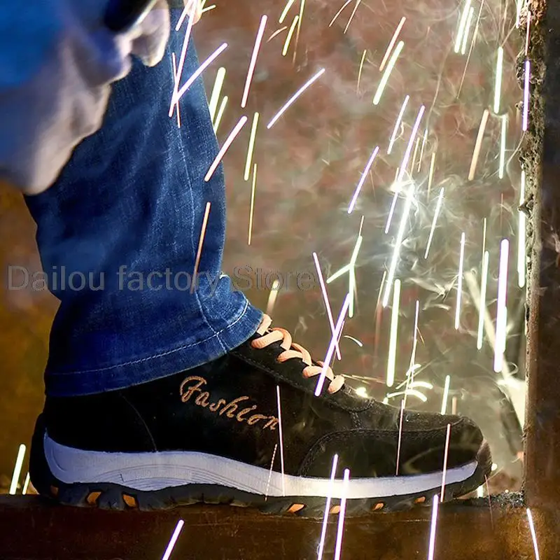 Защитные рабочие ботинки, кроссовки со стальным носком, разрушаемые, обувь для строительства, защита от пирсинга от AliExpress WW