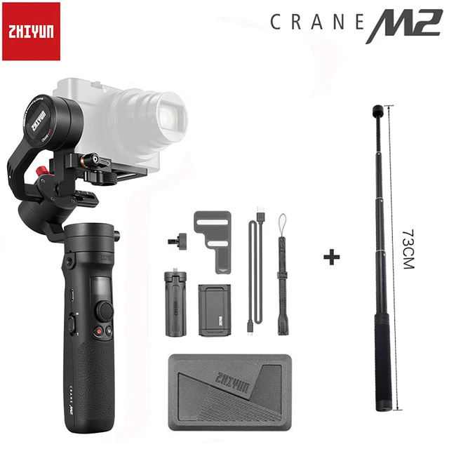 add extend stick Zhiyun Crane M2 3-осевой карданный стабилизатор для смартфона Камера стабилизатор для Экшн камера Gopro Hero 7 5 6 sony A6300 A6400 Canon Pk feiyu G6 плюс - Цвет: add extend stick