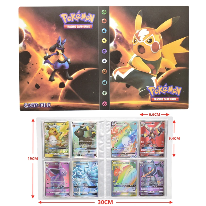 

240Pcs Pokemon Card Binder Pokemon Album Book Map Collectors Holder Livre Playing Game Card Loaded Capacity Folder Kids Toy Gift