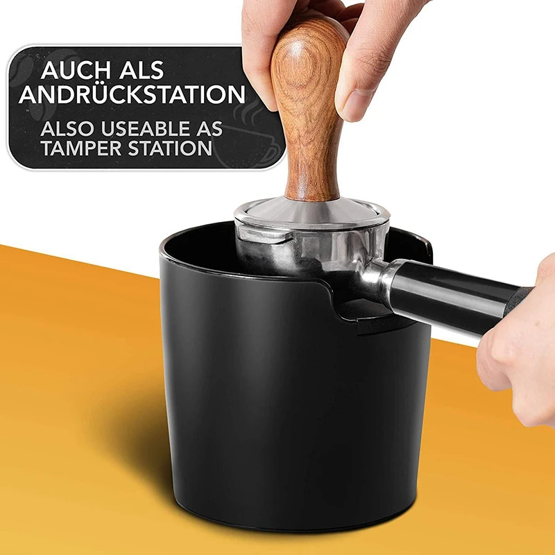 Coffee Powder Residue Box Black Deep Bowl Non-Slip Detachable Knock Bar Machine Grounds Recycling Bucket Grind |