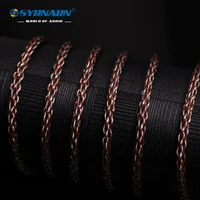 syrnarn 7n single crystal copper 8 strands diy fever headphone cable base 240 core4 5mm26awg cable diy earphone cable loose