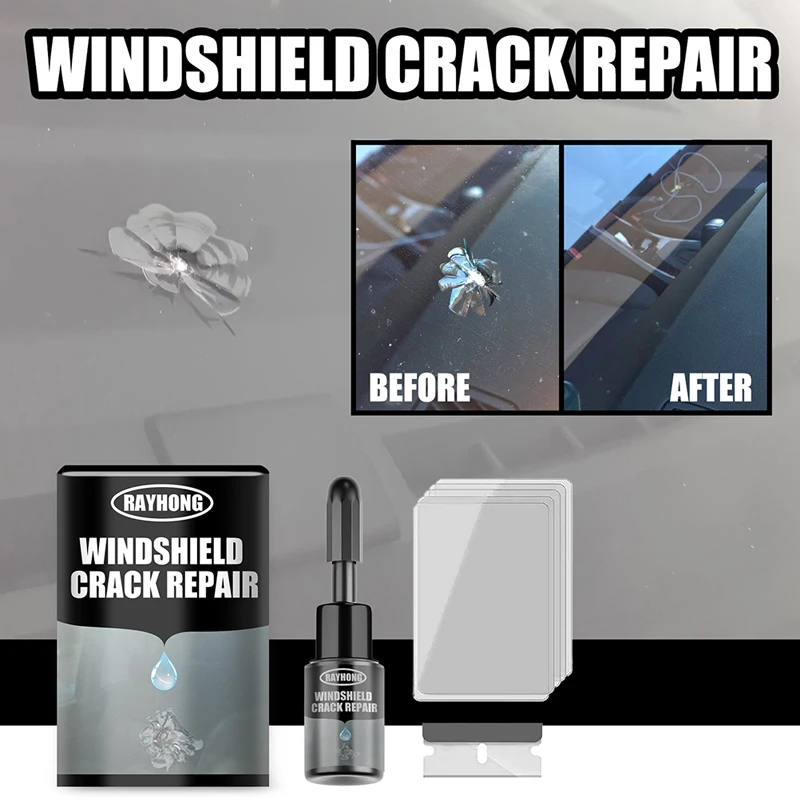 

Car Windshield Crack Repair Kit Resin Sealer Windscreen Fluid Restore Window Glass Scratch Remover DIY Glue Auto Polishing Tool