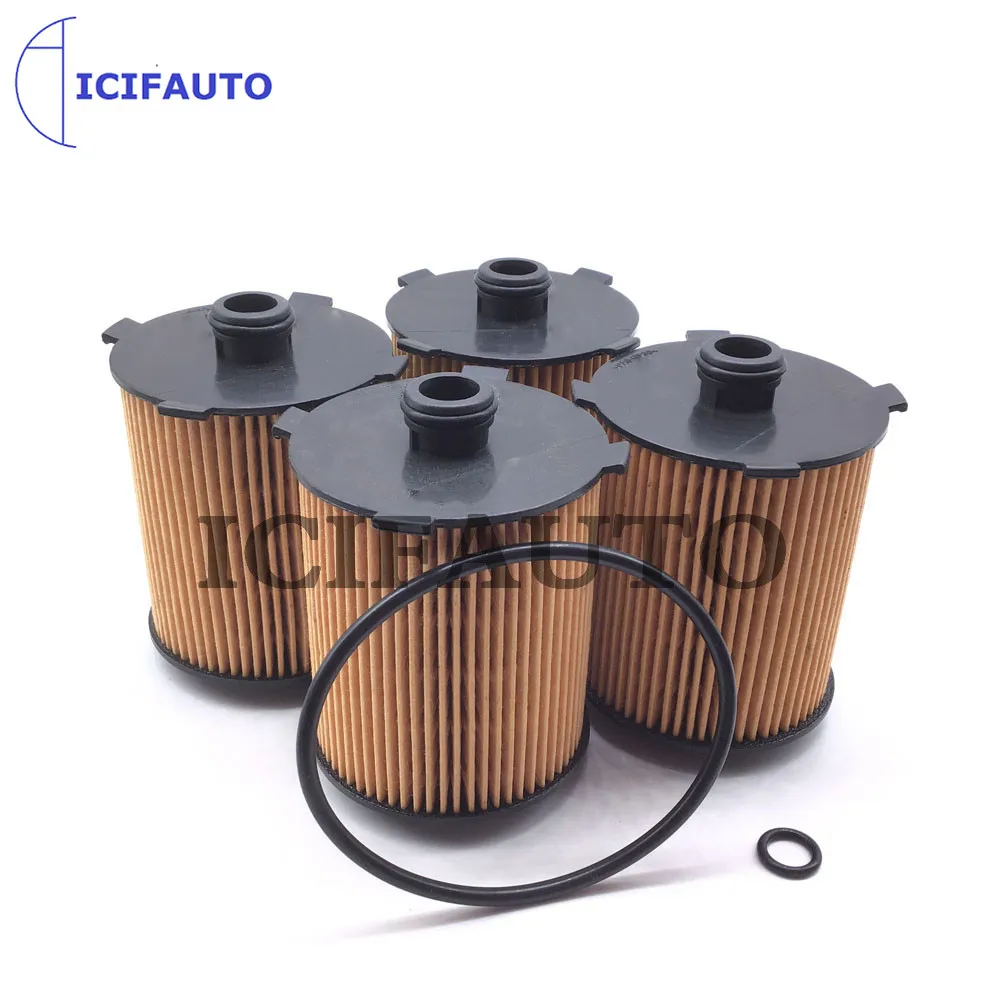 

4X Engine Oil Filter Kit For volvo S60 S80 V60 XC60 XC70 XC40 XC90 V90 31372212 32321084