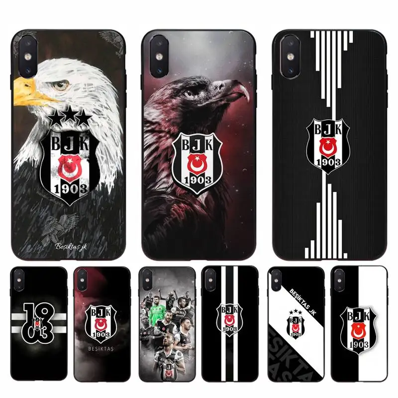Yinuoda Турция Besiktas BJK Bling милый чехол для телефона iphone 11 Pro Max X XS MAX 6 6s 7 8 plus 5 5S 5SE XR