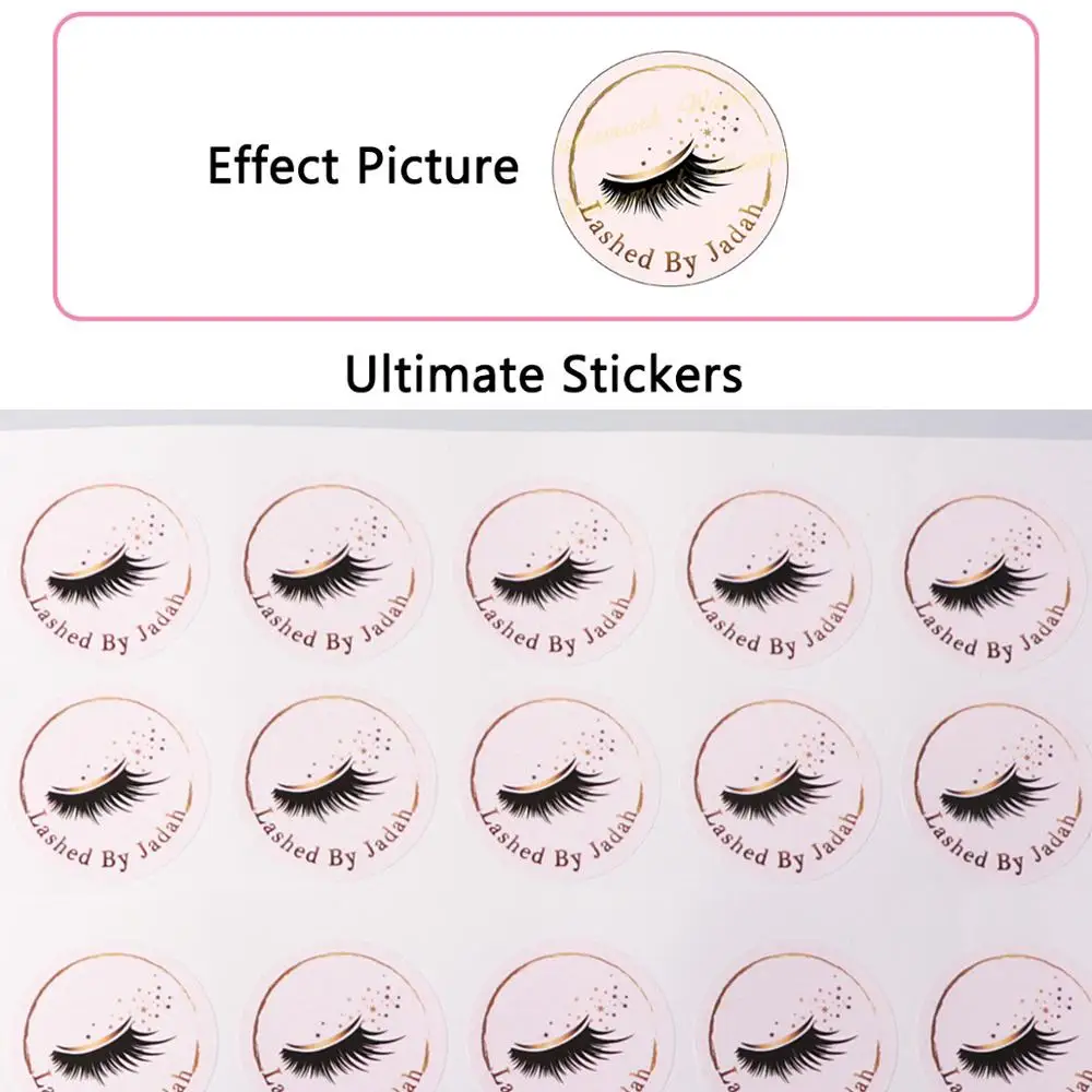 Дизайн и печать наклеек для упаковки ресниц отправьте ваш логотип изображение