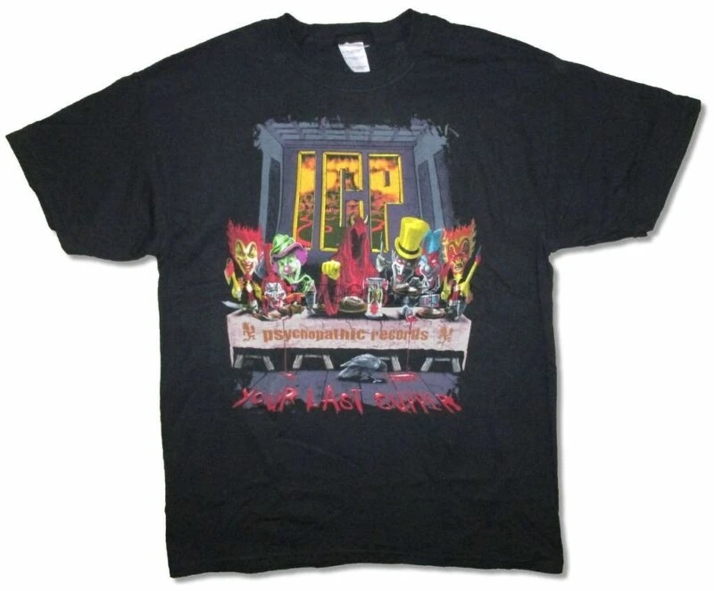 Черная футболка с изображением чёрного клоуна новинка ICP|Мужские футболки| |