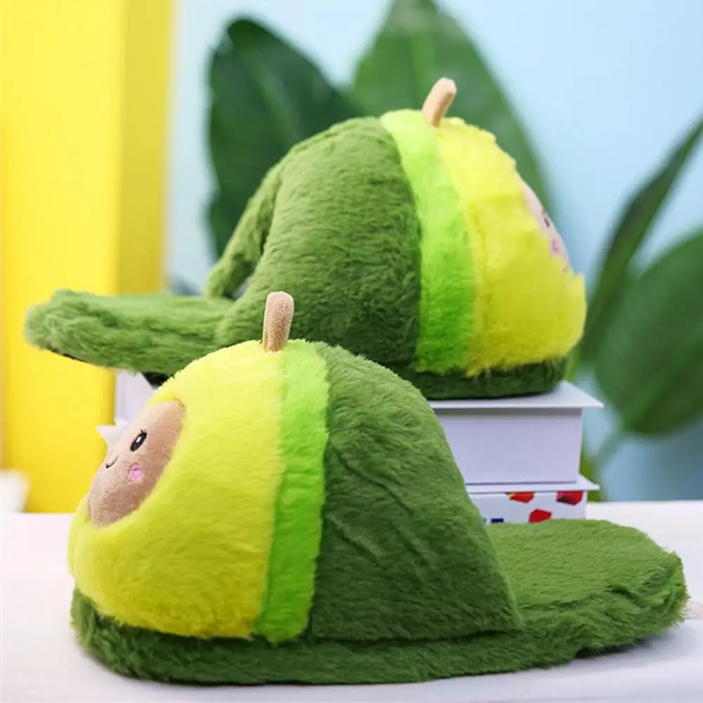 Симпатичные Тапочки с авокадо мягкая теплая удобная домашняя обувь игрушки
