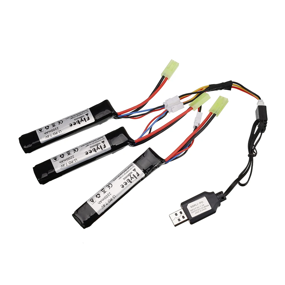 Аккумулятор Lipo 7 4 в 2200 мАч для водяного пистолета 2S В аккумулятор мини-страйкбола