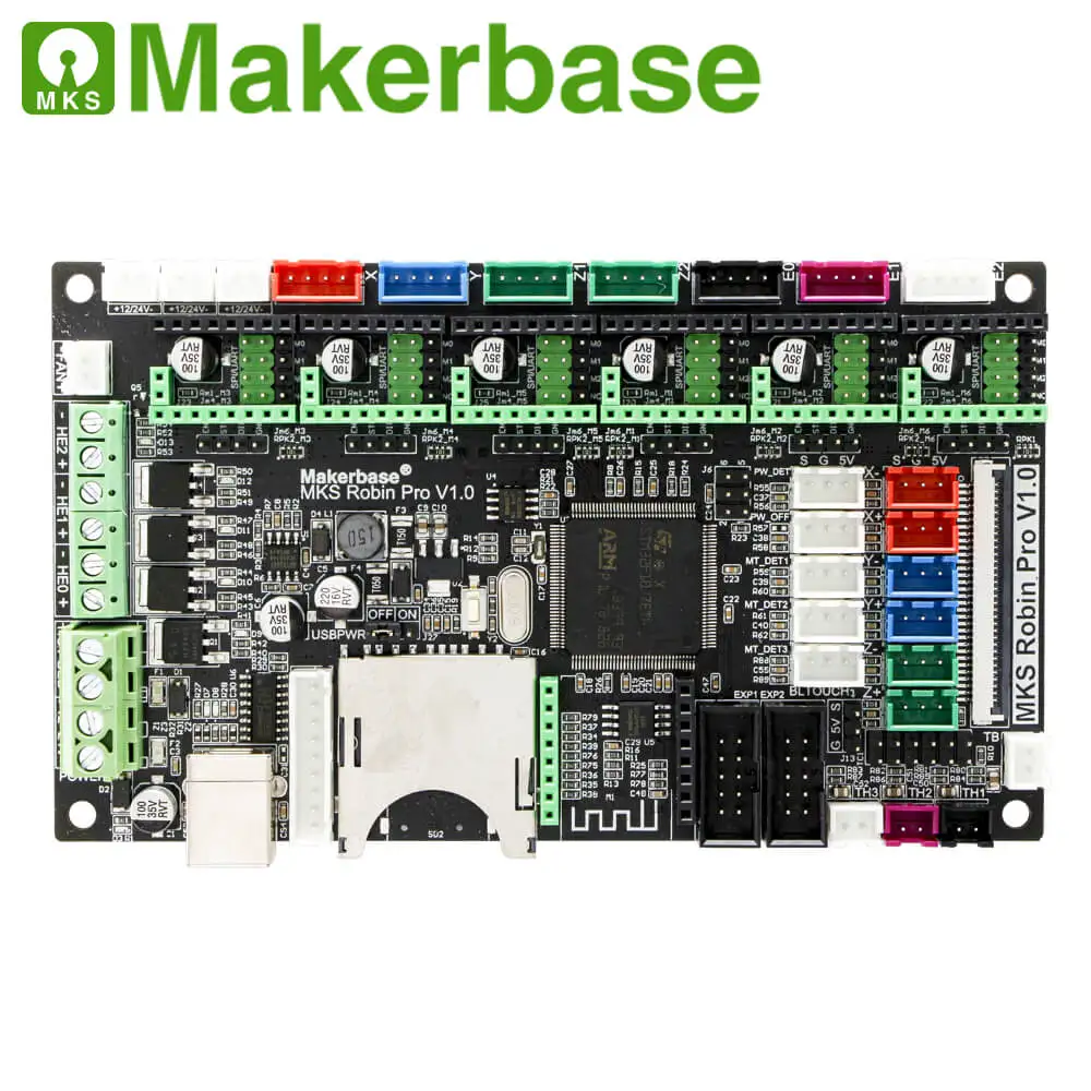 Makerbase MKS ROBIN PRO V1.0 плата контроллера 32 бит 3D части принтера TMC2130 TMC2208 2209 SPI UART MODE dual Z