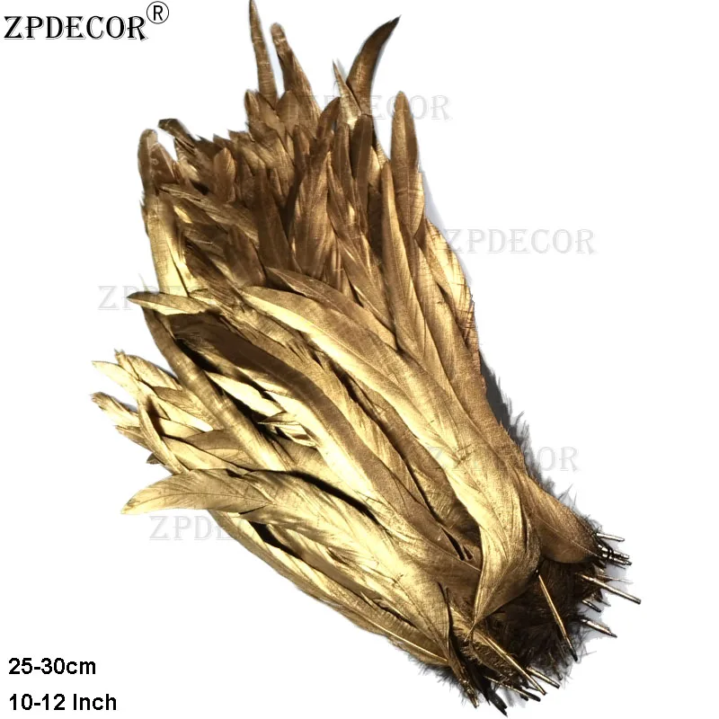 

ZPDECOR 25-30cm Metal Spraying Rooster Feathers for Wedding Carnival Decoration