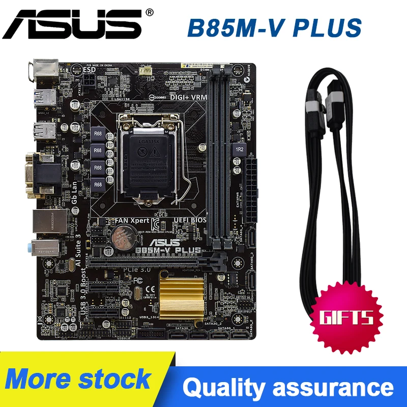 Для ASUS B85M V плюс материнская плата LGA 1150 DDR3 6G Intel B85 USB2.0 для I3 I5 I7 Процессор