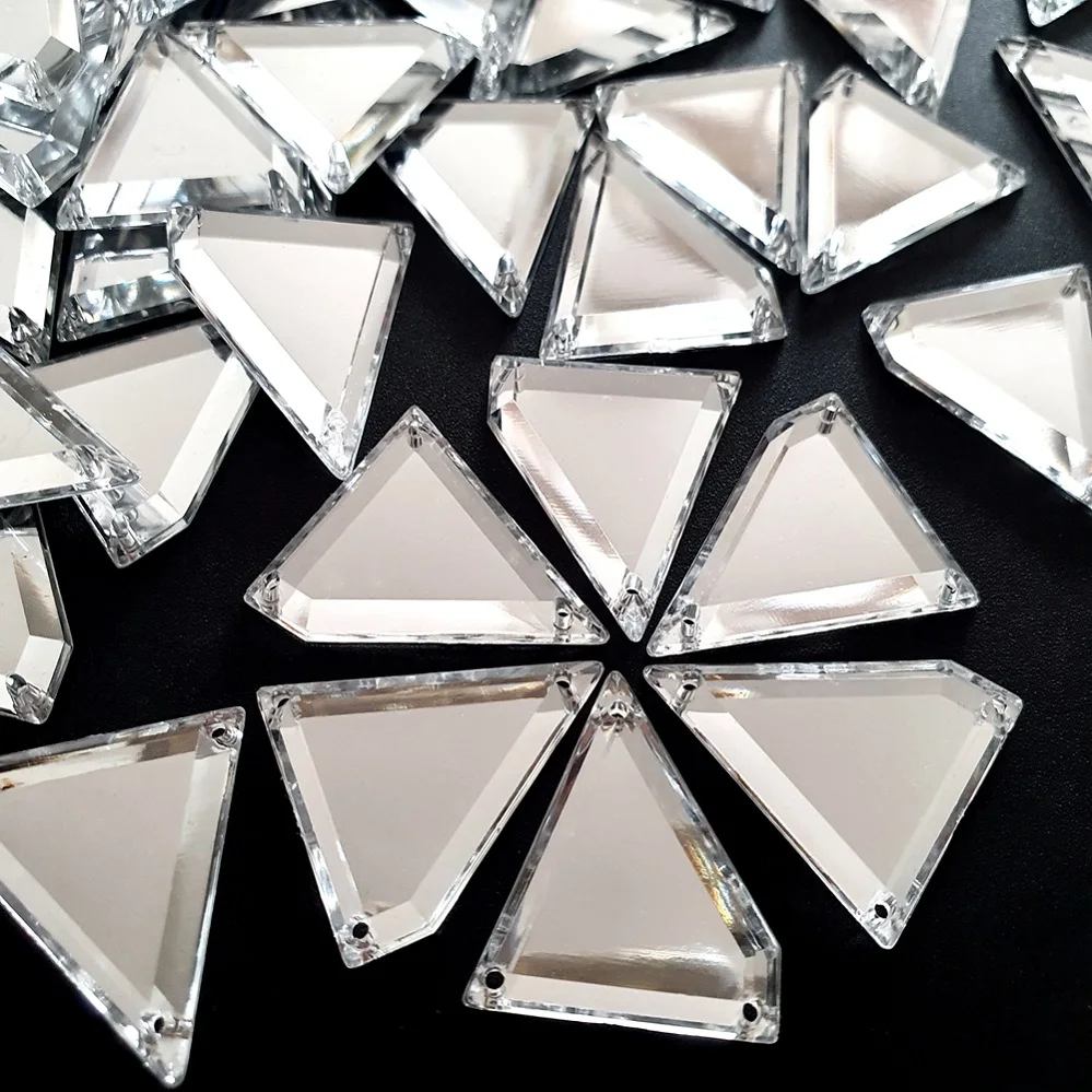 Акриловые зеркальные белые серебряные стразы 21x25 мм камни для шитья кристаллы