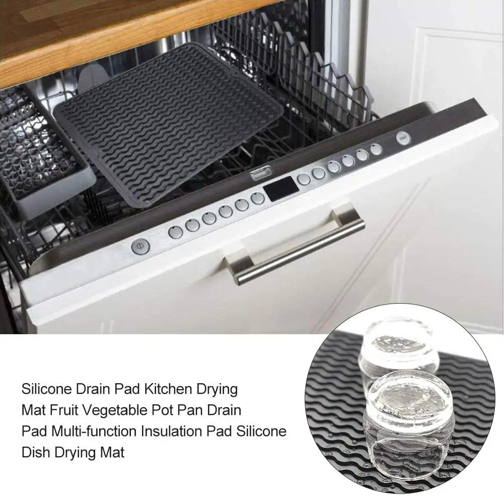 Multifunctional Silicone Drain Mat Drying Dishes Pad Heat Resistant Slip-proof Tray Set Massage Mats For Kitchen Dish | Дом и сад