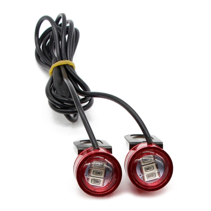 

Motorcycle Rearview Mirror Eagle Eye Flash Strobe 3LED Motorcycle Signal Light DRL White/Red Night Safety Signal Lights 28GC
