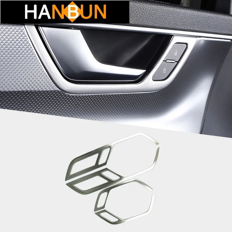 

Car Styling Inner Door Handle Frame Cover Decoration Trim For Audi A6 C8 2019 2020 Doorknob Stickers Interior Accessories