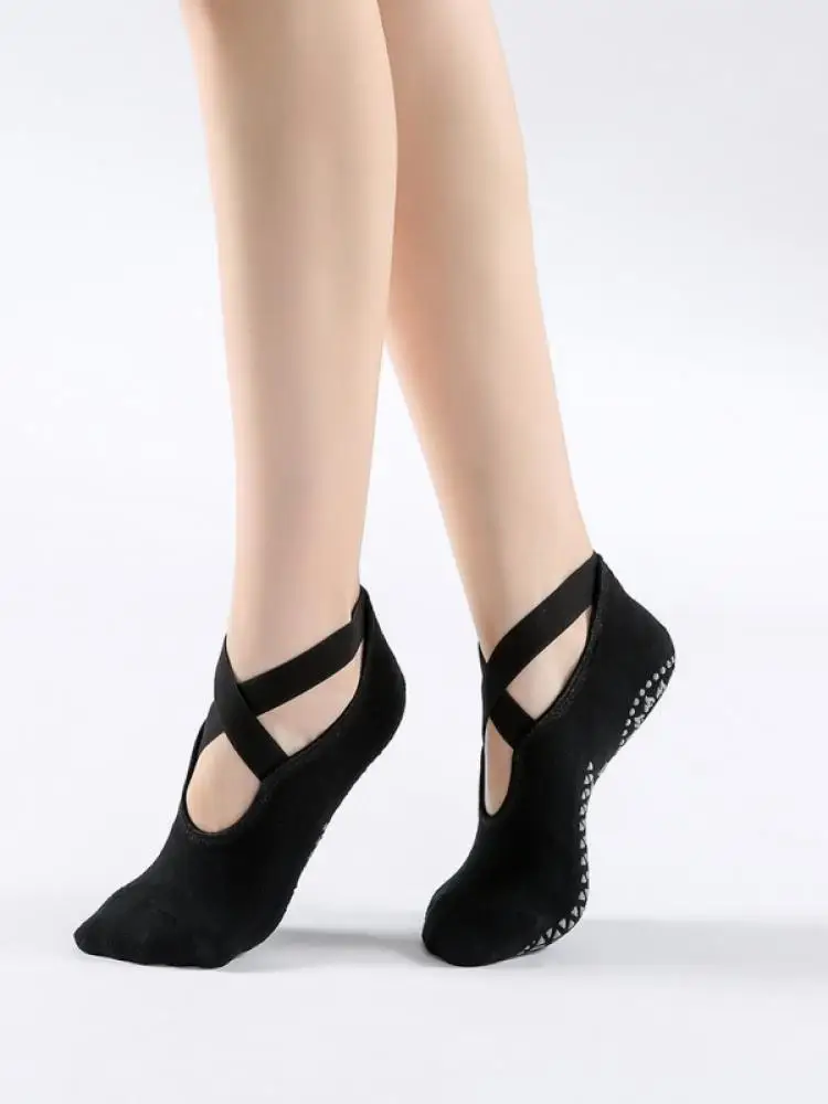 

Ladies Yoga Pilates Socks With Grip Non-Slip Socks Ballet Allegro Gymnastics Size 35-39