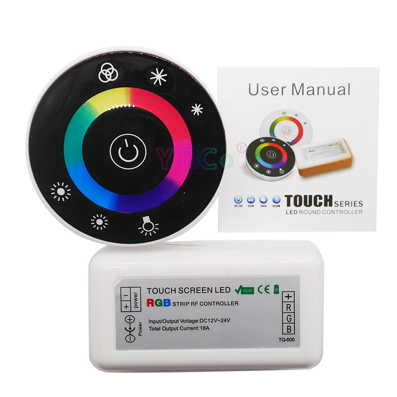 DC12V-DC24V светодиодный сенсорный круглый RGB контроллер 18A 7 клавиш RF пульт дистанционного управления для 3528 2835 5050 светодиодный полосы света