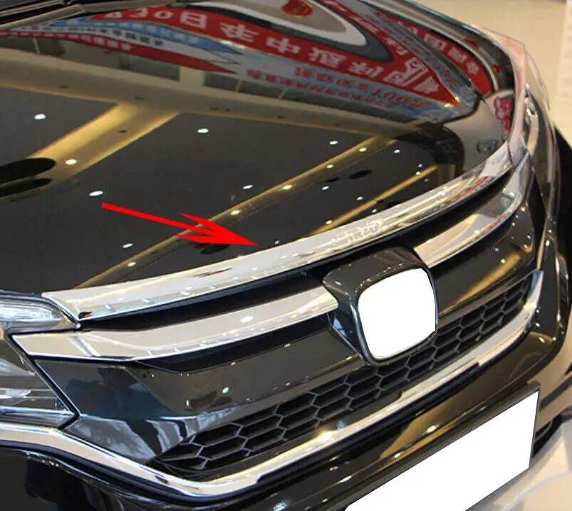 Для Honda CR V CRV 2015 2016 ABS Хром передний капот Гриль решетка Вокруг отделки
