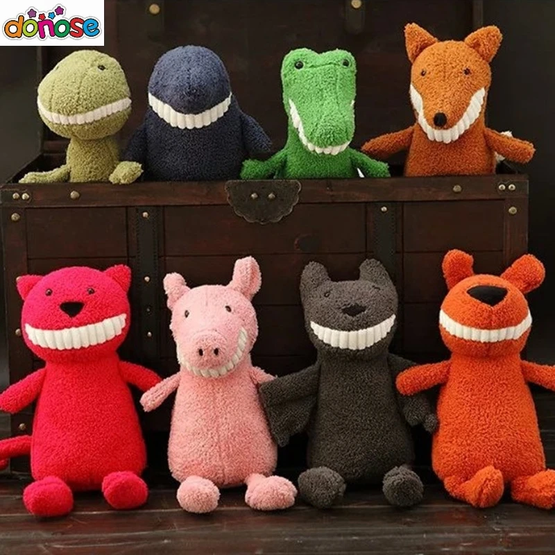 Cute Torest Animal Smile Teeth Plush Toy Baby Fox Lion Rabbit Pig Panda Dinosaur Monkey Soft Stuffed Toys Wedding Gift | Игрушки и хобби