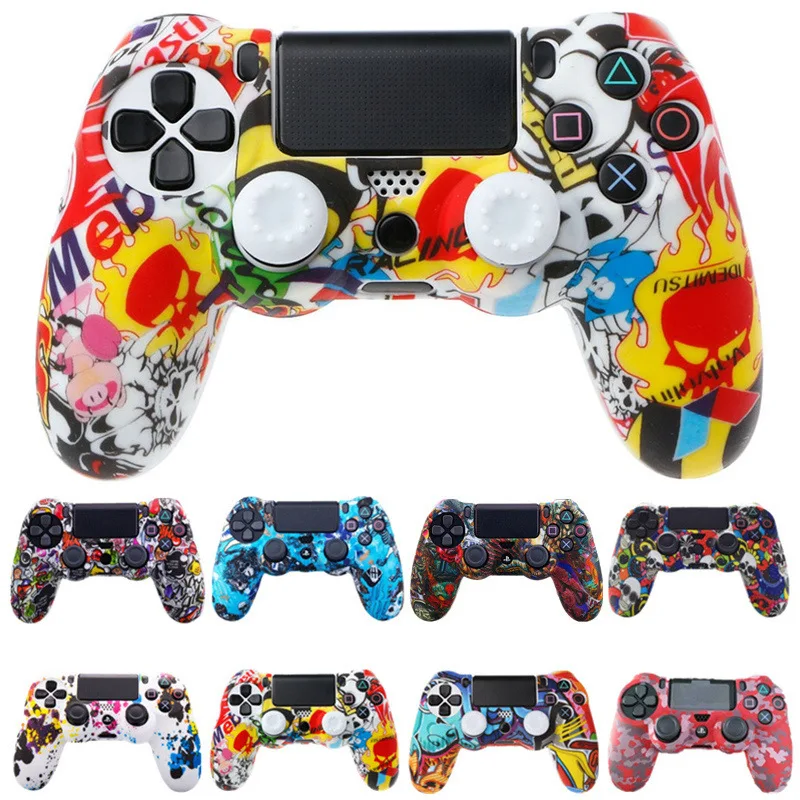 Protective Skin Case For SONY Playstation 4 PS4 Controller Protection Case Soft Silicone Rubber Skin Cover For PS4 Pro Gamepad