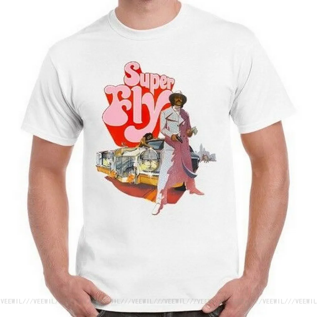 

Super Fly Movie Hipster Pimp Film Poster VIntage Retro T-Shirt 465 Unisex Men Women Tops TEE Shirt