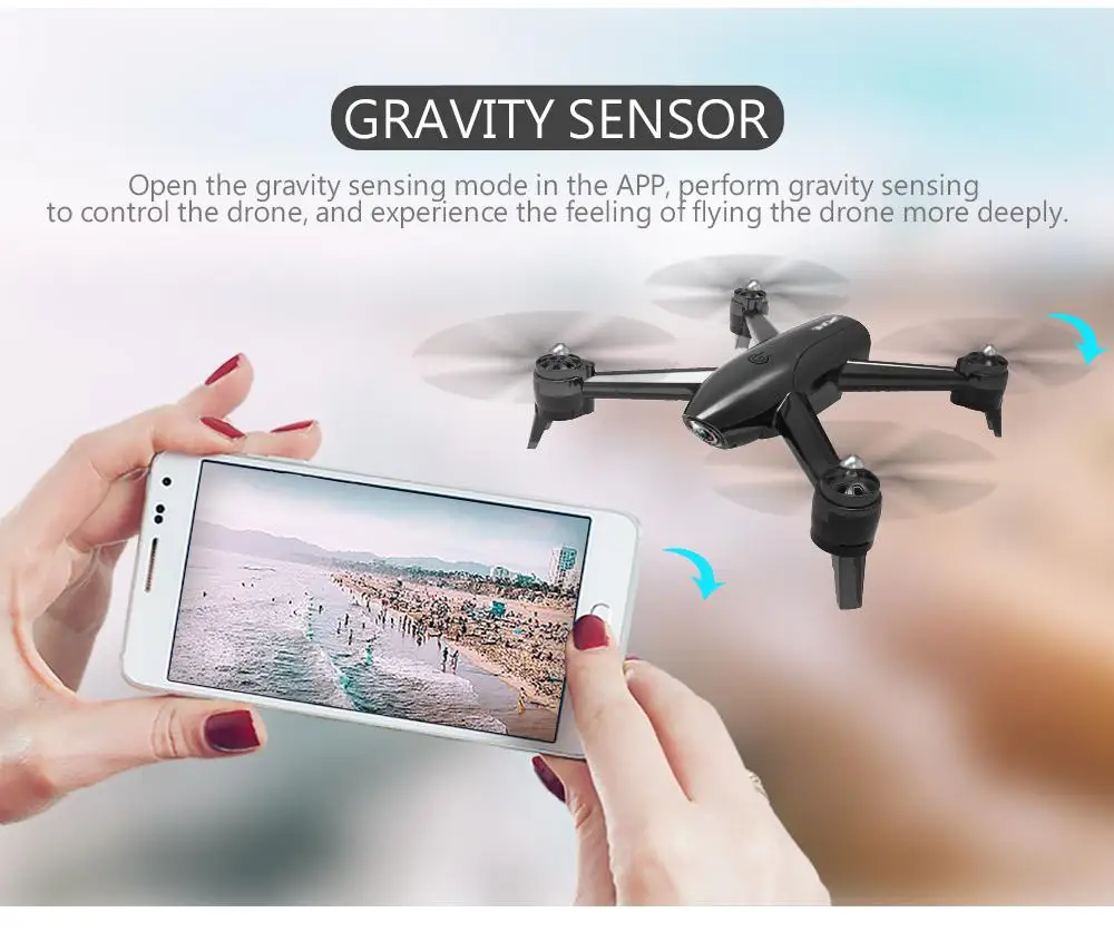 Kuulee SG106 Drone 2.4Ghz 4CH WiFi FPV Optical Flow Dual 720P HD Camera RC Helicopter Follow-up Headless Quadcopter Selfie | Игрушки и